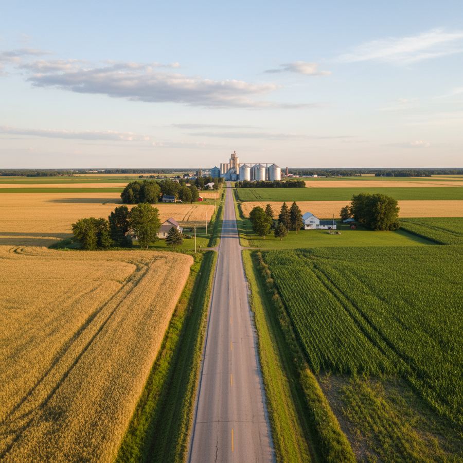 Cycling through Clearview Township farmland near Stayner